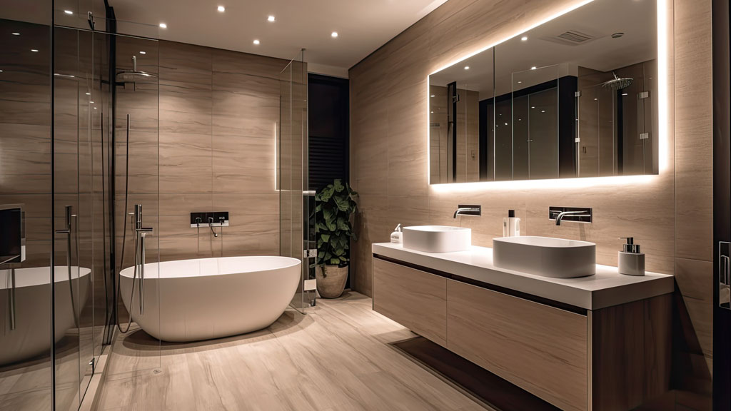 Plombier canadien installant raccords drainage nouvelle baignoire lors rénovation